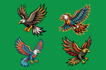 flying Eagle  vector art illustration