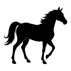 silhouette of a horse