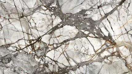 Elegant White Marble Texture With Grey Veins