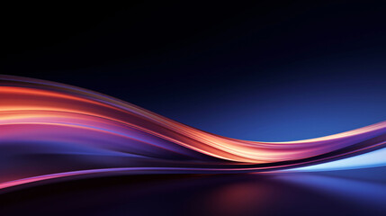 Obraz premium Neon blue light abstract visual geometric motion graphics technology digital concept background