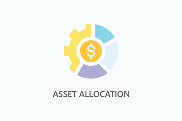 Fototapeta premium Asset Allocation Vector, Icon Or Logo Sign Symbol Illustration 
