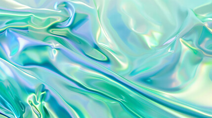 Obraz premium Stylish corrugated dynamic high-end green mixed color fluid gradient abstract background