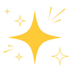 Cute star sparkle icon lightning glitter Illustration vector