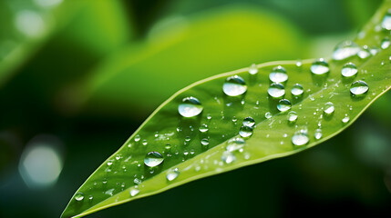 water drops on green leaf,User
Leaves with waterdrops. Drops of transparent rain water on leaves 