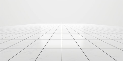 Elegant Simplicity: Perspective White Tiles