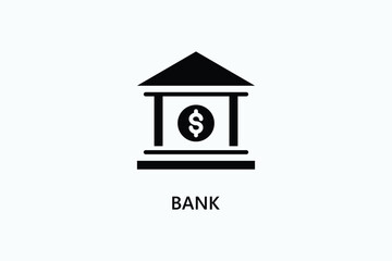 Bank Vector, Icon Or Logo Sign Symbol Illustration 
