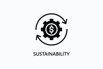 Sustainability Vector, Icon Or Logo Sign Symbol Illustration 
