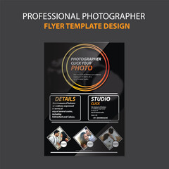 new version photographer flyer template design 