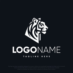  Lion with crown logo template