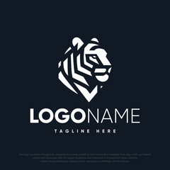 Lion with crown logo template