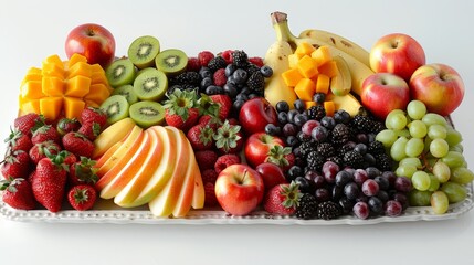 Craft an image of a mixed fruit platter