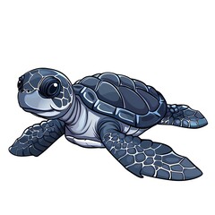 Obraz premium Create a cute cartoon sea turtle. Make it look friendly and approachable. Use a bright and inviting color scheme.