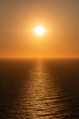 Fototapeta premium Sun and sea during sunset in Alanya