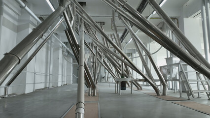 The view of production of wheat in factory.