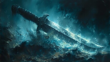 A legendary sword, said to be the weapon of a great hero, lies rusting on the ocean floor