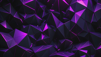 Fototapeta premium Abstract Geometric Background in Black with Polygonal Structureq