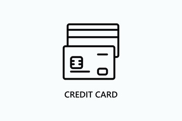 Obraz premium Credit Card Vector, Icon Or Logo Sign Symbol Illustration 