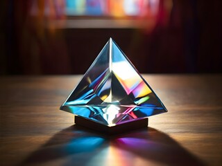 background with triangle prism 