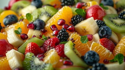 Craft an image of a tantalizing mixed fruit salad