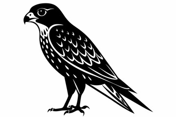 kestrel silhouette on white background, Vector illustration, icon, svg, characters, Holiday t shirt, Hand drawn trendy Vector illustration, eagle silhouette