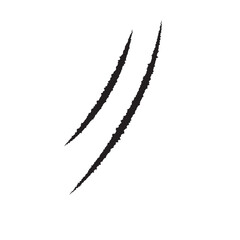 black paw scratch on a white background.