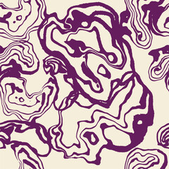 Trendy floral seamless pattern collection. vintage flower background illustration. Colorful pastel color groovy artwork bundle,  nature backgrounds with spring plants