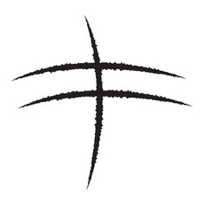 black paw scratch on a white background.