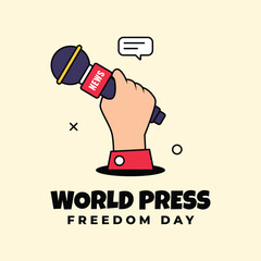 World Press Freedom Day Design Illustration