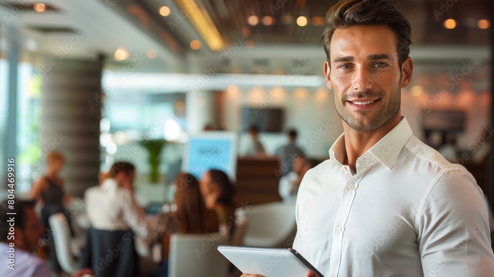 Wall mural Smiling Professional in Office Setting