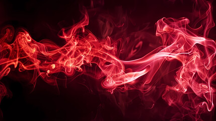 Swirling Red Smoke Against a Black Background