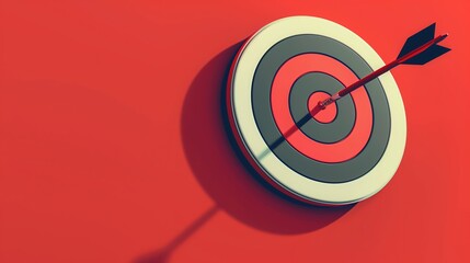 Arrow hitting target for planning and management development business growth to success in the future.