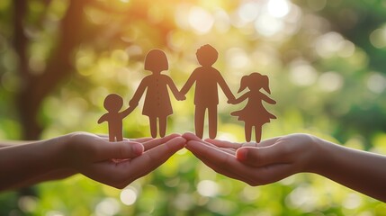 Hands holding paper family cutout, family home, foster care, world mental health day, homeschooling, budgeting cost of living.