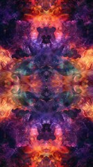 Fototapeta premium A galaxy transformed into a vibrant abstract pattern for fashion textile design