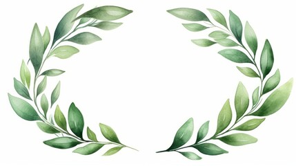 Watercolor baby blue eucalyptus wreath for wedding cards, silver dollar eucalyptus tree foliage in circle, herbs, leaves, branch, greenery frame. Decorative design elements in rustic elegant style