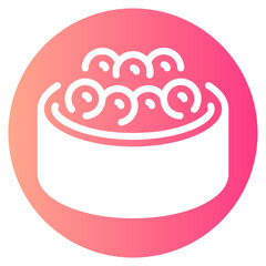 sushi roll gradient icon