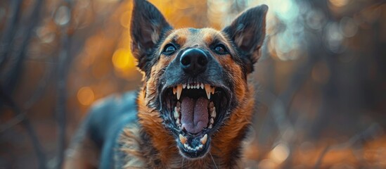 Close Up of Dog Baring Teeth