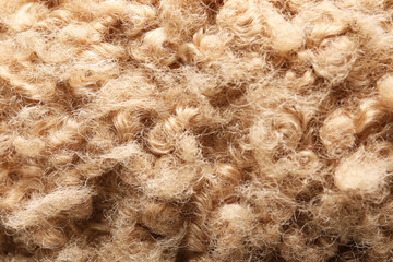 Texture of faux fur as background, closeup