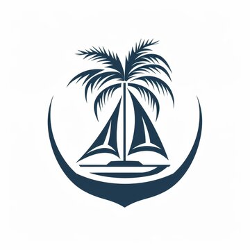 recommend clip art: Logo design with a sailing ship