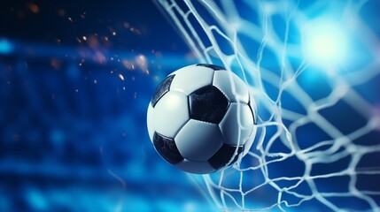 Naklejka premium Soccer in rain