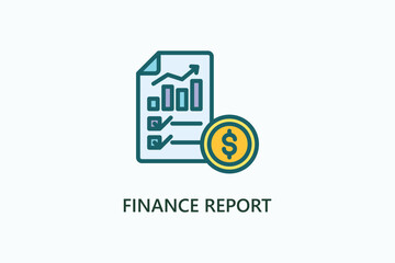 Finance Report Vector, Icon Or Logo Sign Symbol Illustration 

