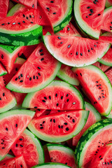 juicy watermelon pattern background, exudes deliciousness, fruit,generative ai