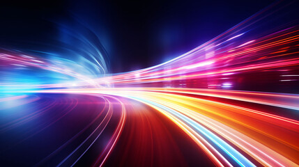 3D rendering of futuristic technology space, glowing scene background