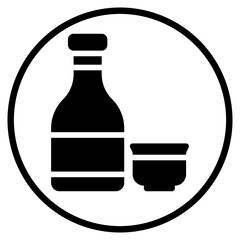 Sake glyph icon