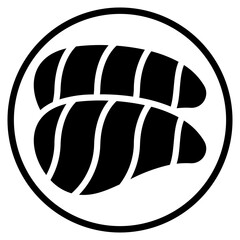 salmon glyph icon