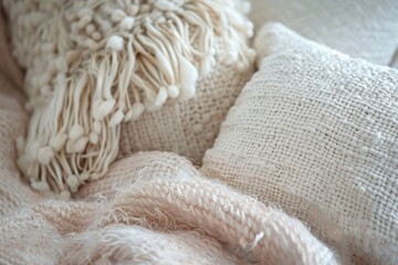Minimalist texture in pale pink and cream, warm and inviting