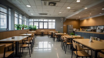 Fototapeta na wymiar Comfortable office cafeteria