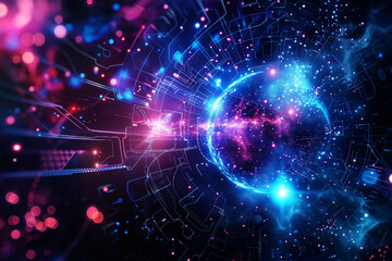 Obraz premium Colorful Space Filled With Stars AI generative