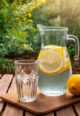 boisson rafraîchissante avec du citron frais, hydratation