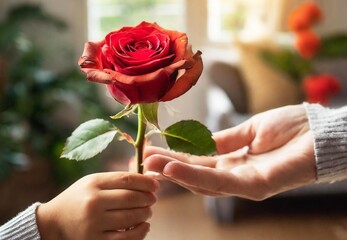 rose rouge pour toi, fête des mères et Saint Valentin