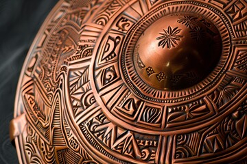 Obraz premium Showcase the intricate designs and patterns found in Copper Age artifacts , super realistic